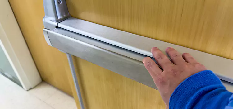 Installing a Push Bar on a Door Sugar Hill